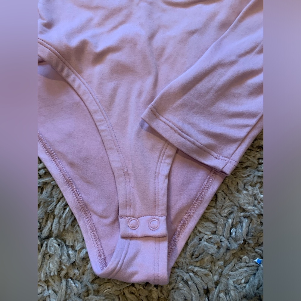 dip Pink Long Sleeve Bodysuit - Picture 3 of 4